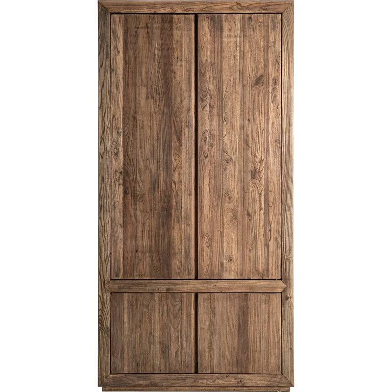 Armadio Country Chic in Legno di Olmo Marrone