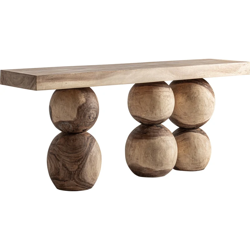 Consolle Mediterranean Luxury in legno di suar scultoreo