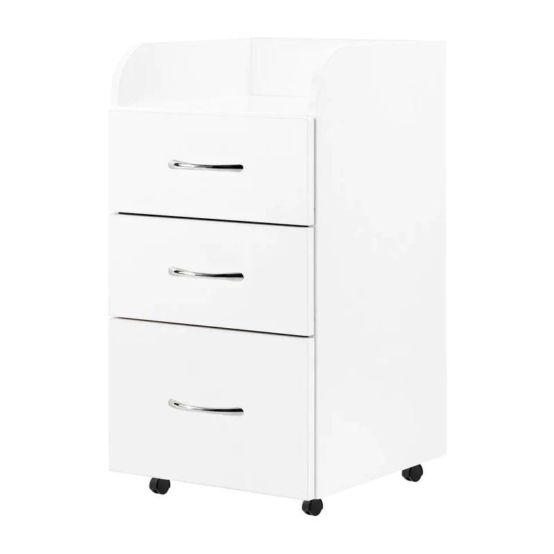Mobiletto carrello per estetica e podologia grigio con cassetti e ruote | CABINET KOMBI (Bianco)