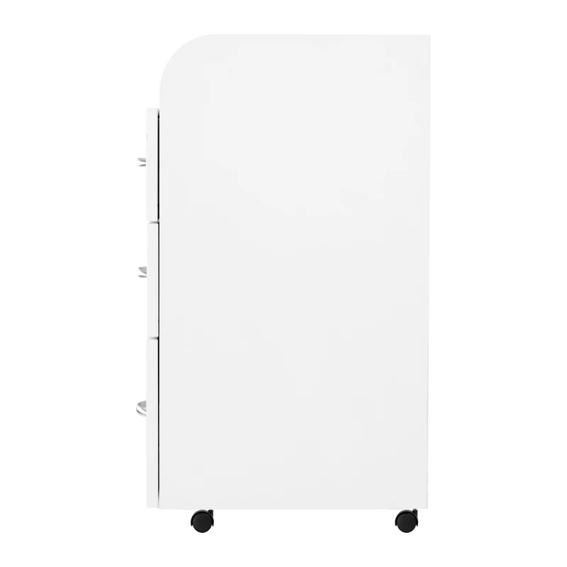 Mobiletto carrello per estetica e podologia grigio con cassetti e ruote | CABINET KOMBI (Bianco)