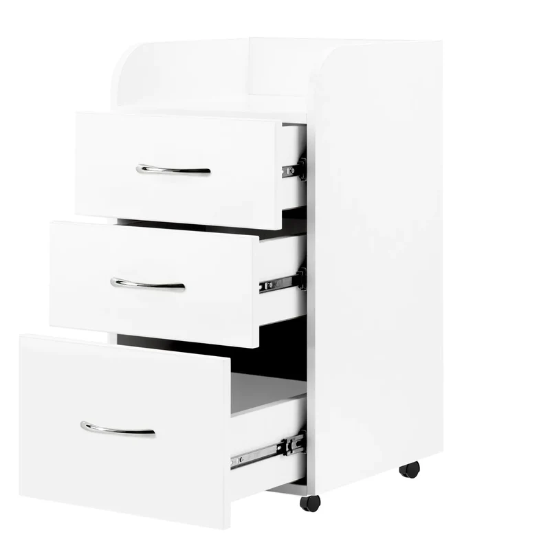 Mobiletto carrello per estetica e podologia grigio con cassetti e ruote | CABINET KOMBI (Bianco)