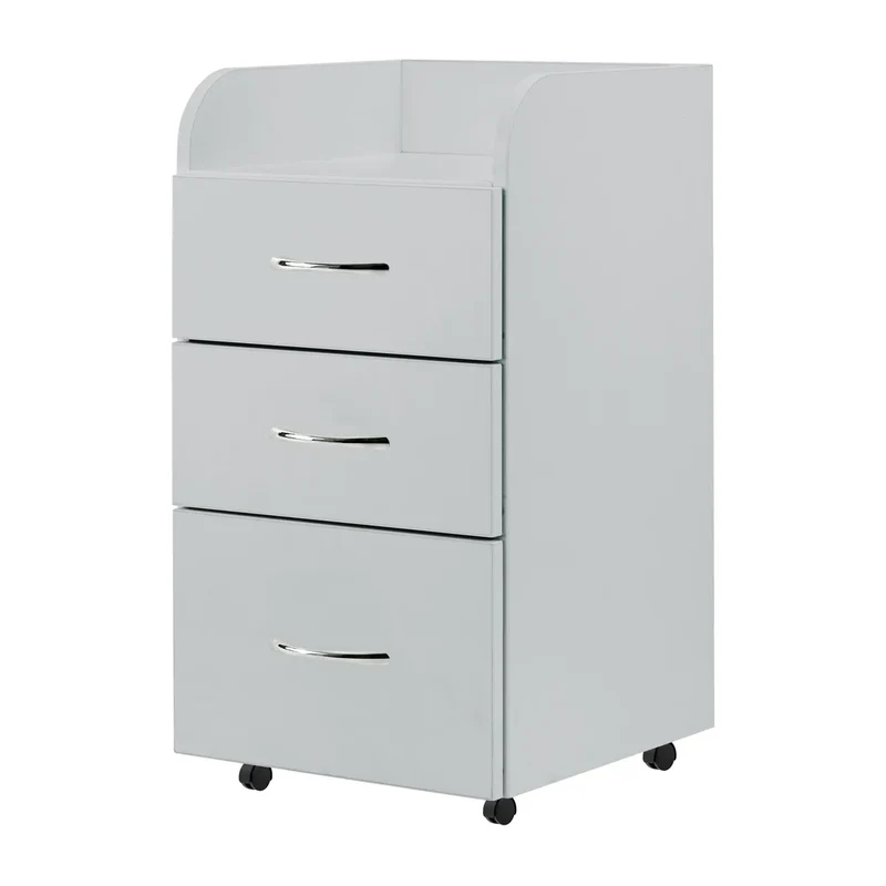 Mobiletto carrello per estetica e podologia grigio con cassetti e ruote | CABINET KOMBI (Grigio)