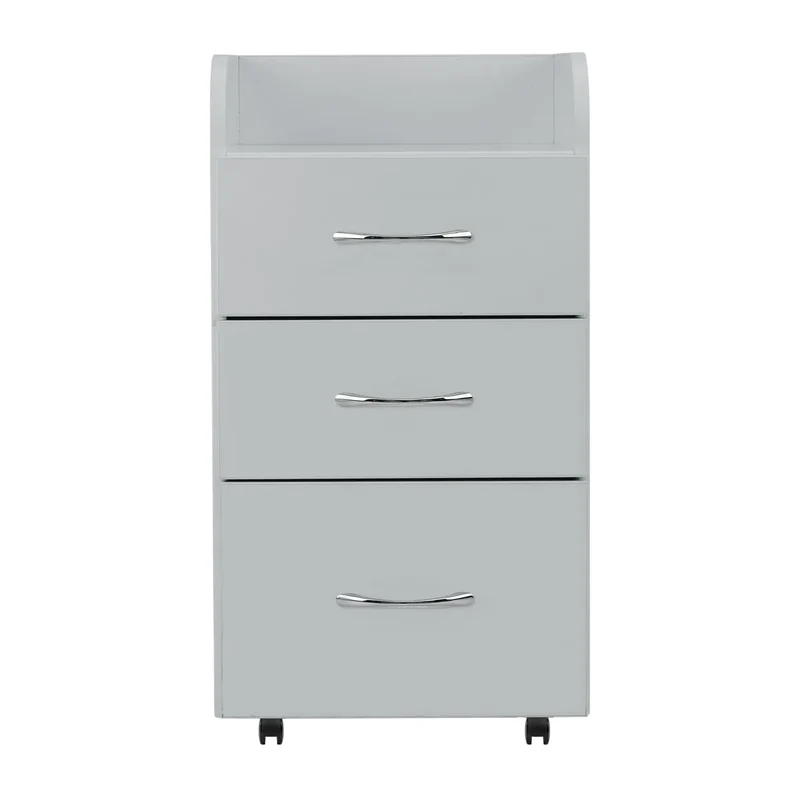 Mobiletto carrello per estetica e podologia grigio con cassetti e ruote | CABINET KOMBI (Grigio)