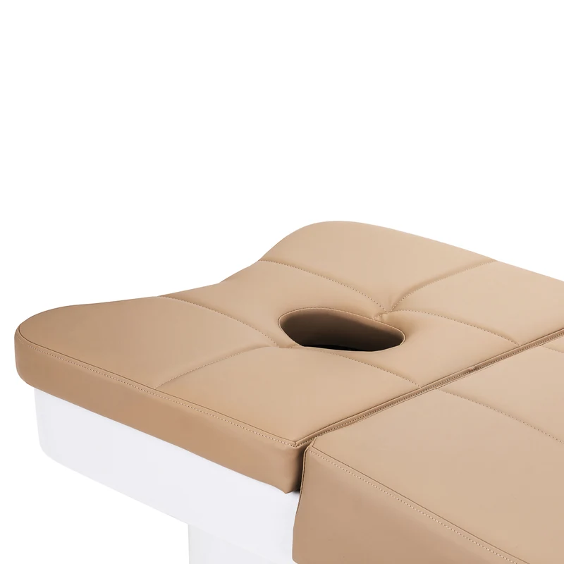 Lettino Professionale per Trattamenti Head Spa e Massaggio con Vaporizzatore Integrato | HEAD SPA 017 (Beige)