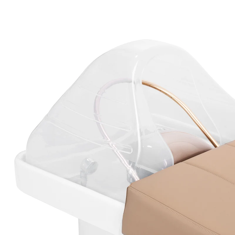 Lettino Professionale per Trattamenti Head Spa e Massaggio con Vaporizzatore Integrato | HEAD SPA 017 (Beige)