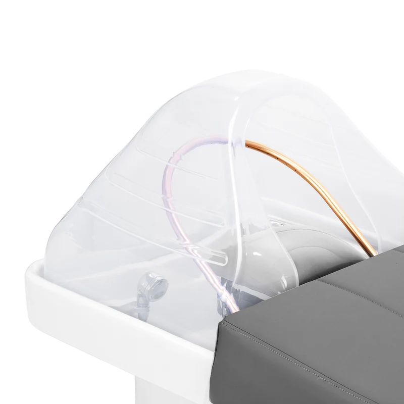 Lettino Professionale per Trattamenti Head Spa e Massaggio con Vaporizzatore Integrato | HEAD SPA 017 (Grigio)