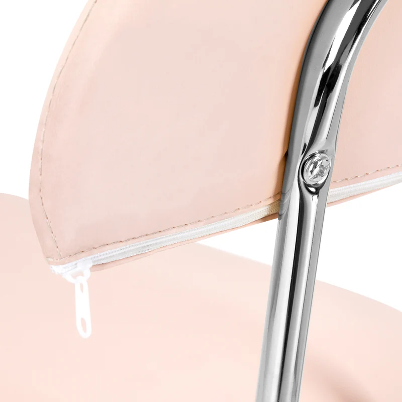 Sgabello Estetista Professionale con Schienale e Ruote | SGABELLO COSMETICO 6001 (Rosa)