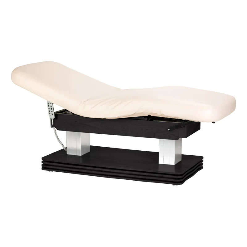 Lettino SPA Elettrico Professionale per Massaggi e Centri Estetici | SILLON COMFORT (Crema Nero)