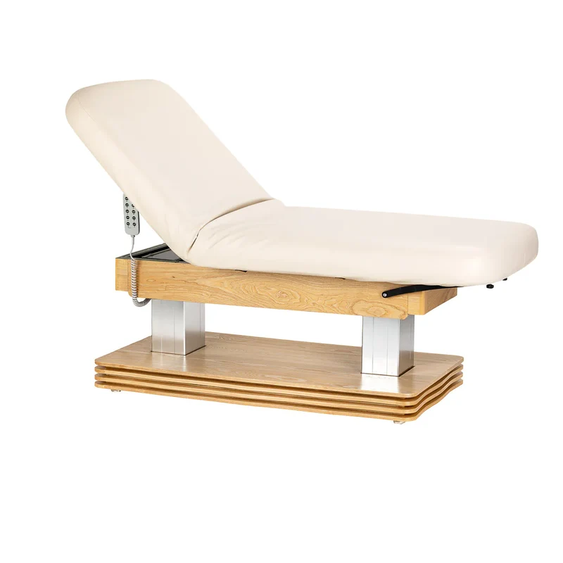 Lettino SPA Elettrico Professionale per Massaggi e Centri Estetici | SILLON COMFORT (Crema Marrone)