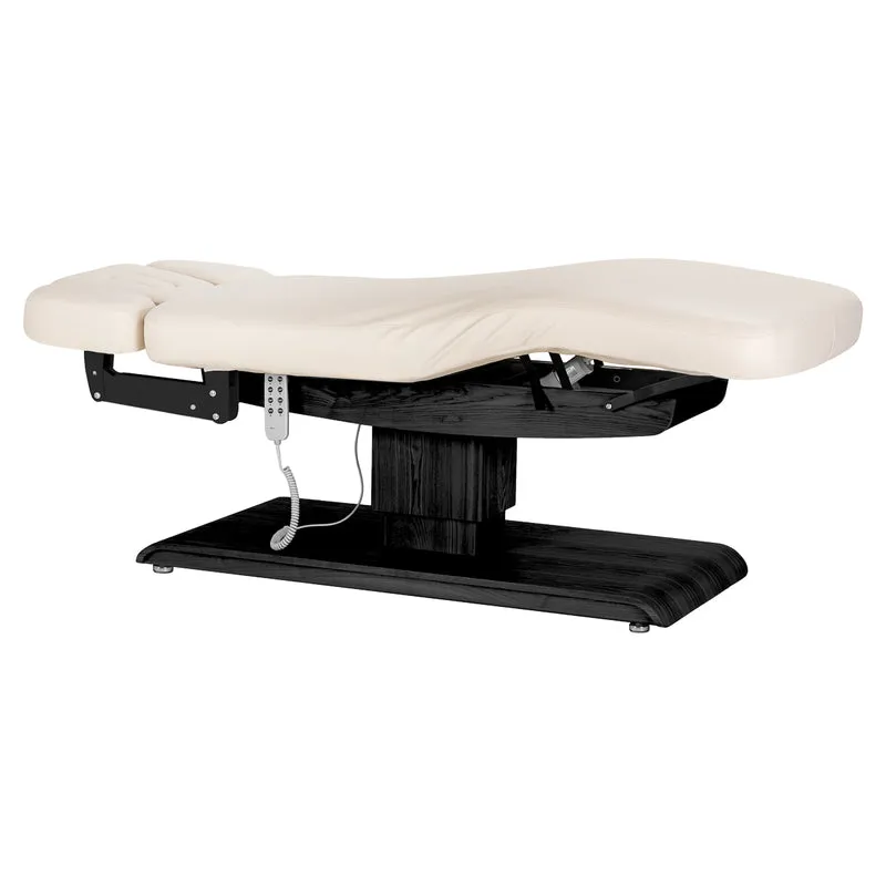 Lettino Elettrico e Massaggi Crema con Base Nera Regolabile | SPA LOUNGER SILLON (Crema Nero)