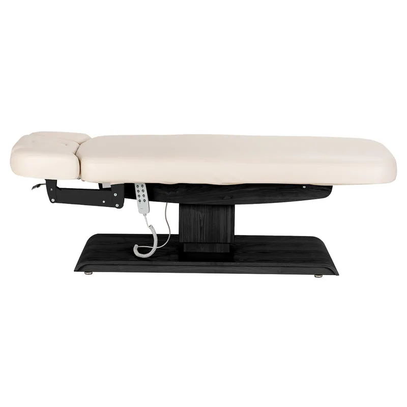 Lettino Elettrico e Massaggi Crema con Base Nera Regolabile | SPA LOUNGER SILLON (Crema Nero)