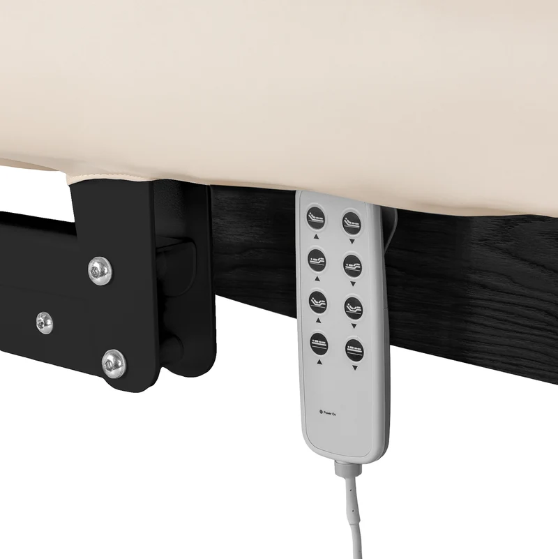 Lettino Elettrico e Massaggi Crema con Base Nera Regolabile | SPA LOUNGER SILLON (Crema Nero)