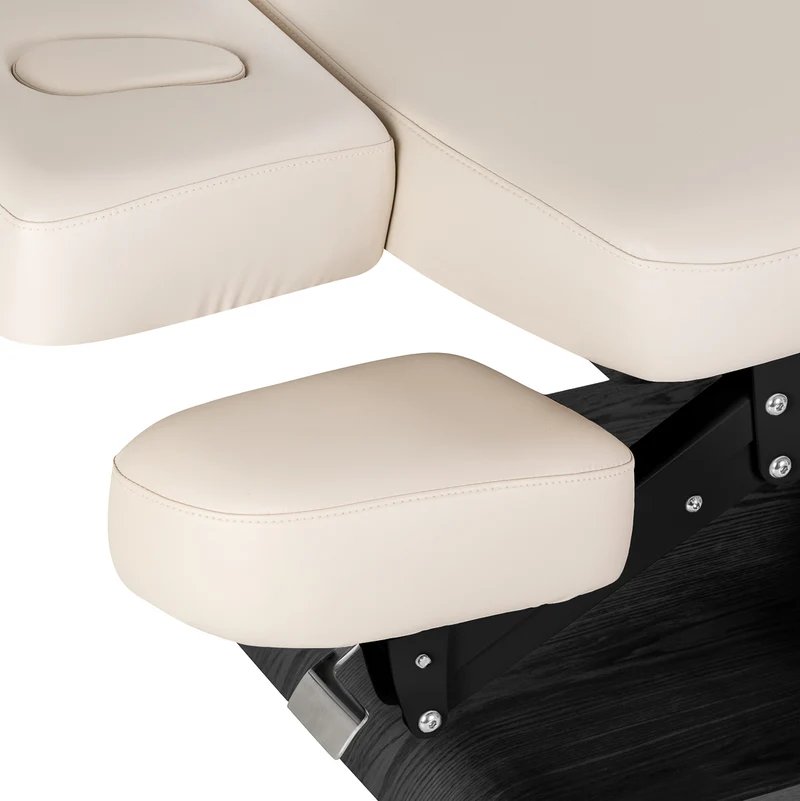 Lettino Elettrico e Massaggi Crema con Base Nera Regolabile | SPA LOUNGER SILLON (Crema Nero)