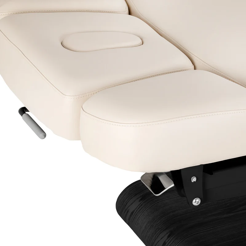 Lettino Elettrico e Massaggi Crema con Base Nera Regolabile | SPA LOUNGER SILLON (Crema Nero)