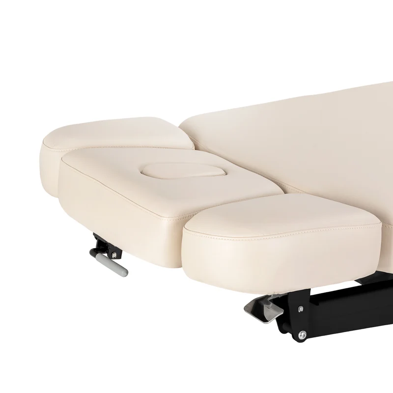 Lettino Elettrico e Massaggi Crema con Base Nera Regolabile | SPA LOUNGER SILLON (Crema Nero)
