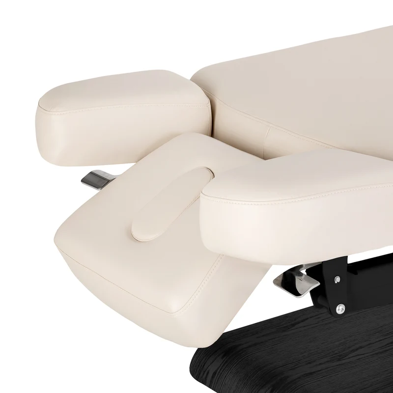 Lettino Elettrico e Massaggi Crema con Base Nera Regolabile | SPA LOUNGER SILLON (Crema Nero)