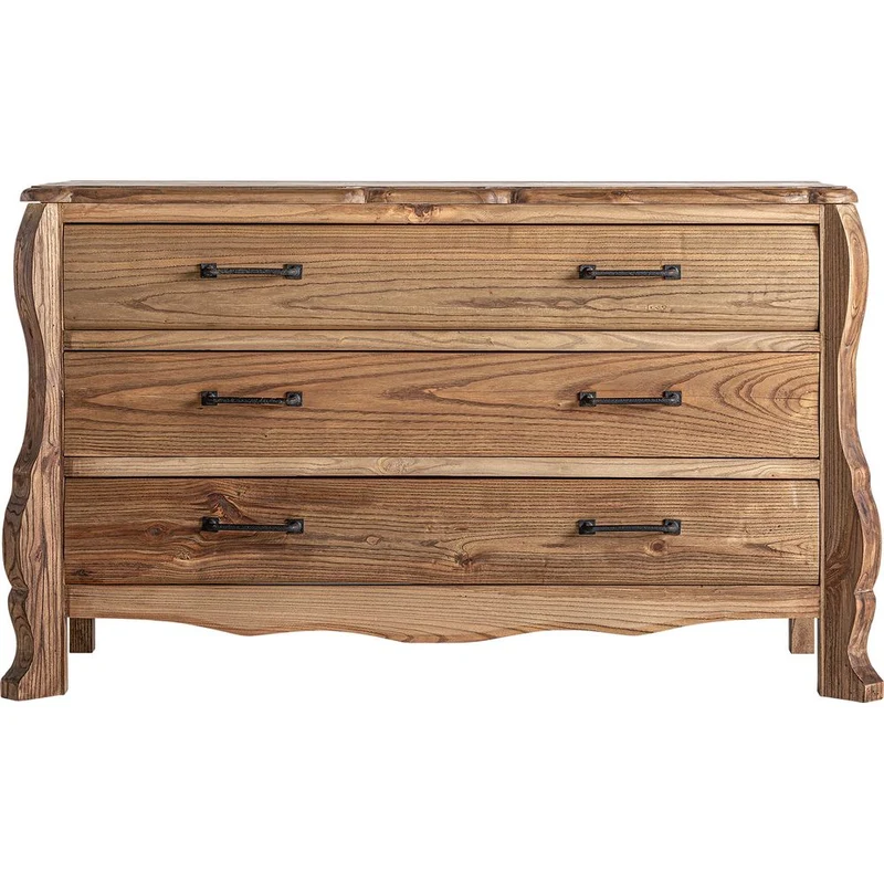 Cassettiera in Legno di Olmo Design Elegante di Lusso