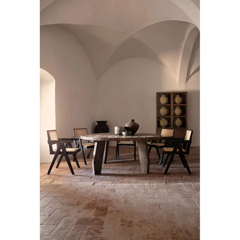 Vetrina country chic in legno di teak massello