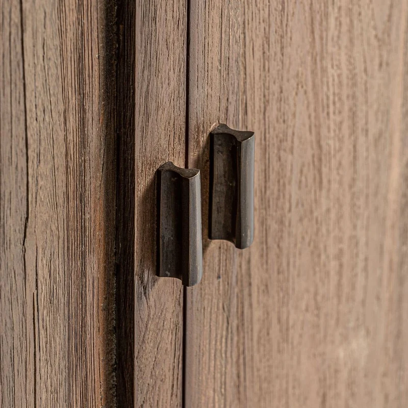 Vetrina country chic in legno di teak massello