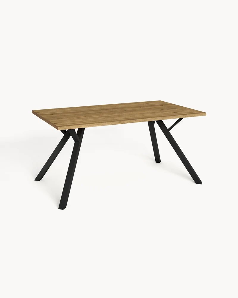 Tavolo da pranzo con piano effetto legno Paola