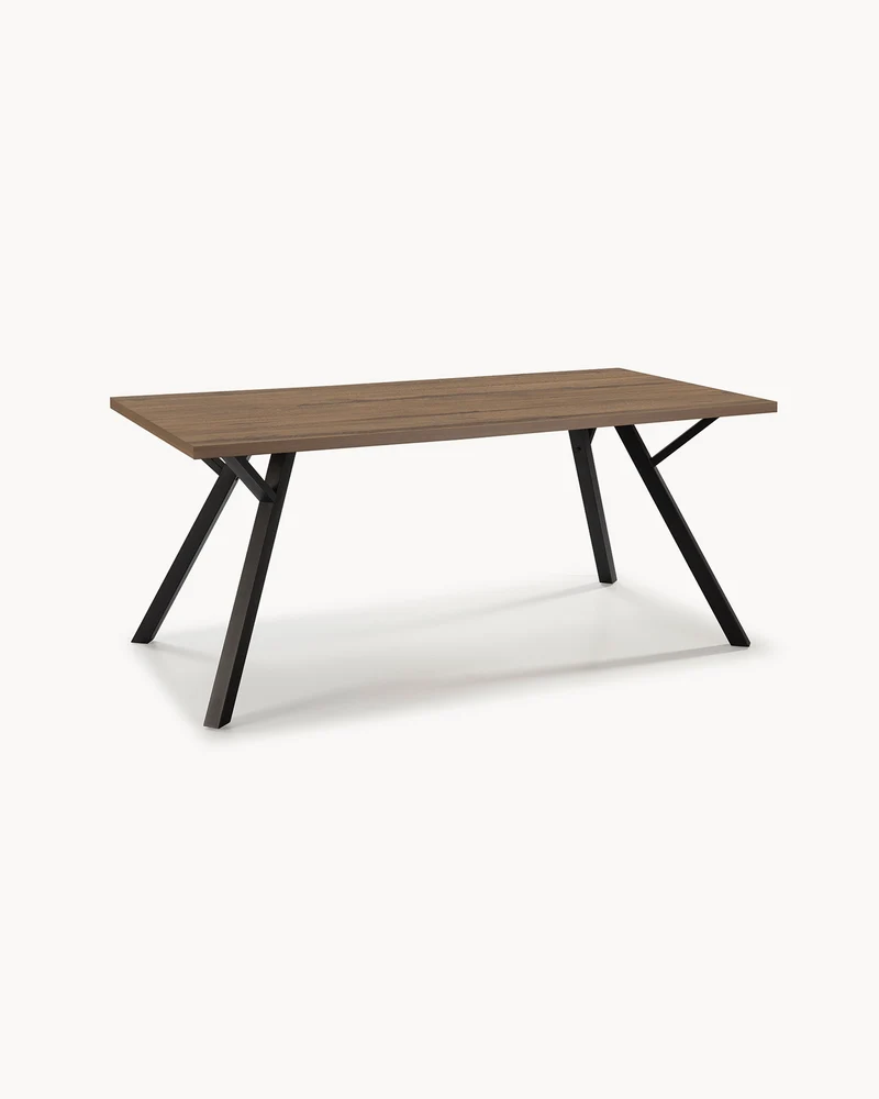 Tavolo da pranzo con piano effetto legno Paola