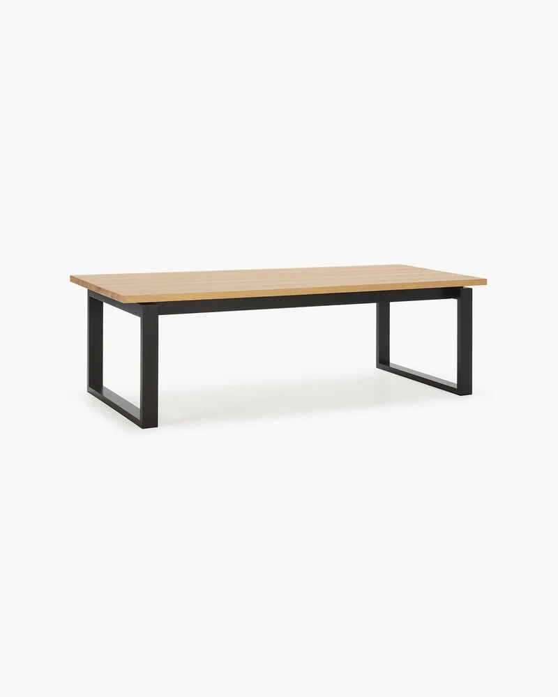 Tavolo da pranzo con piano effetto legno Rina