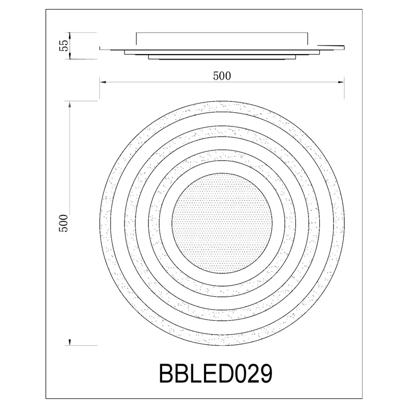BUYBUY Lampadario LED 76W, Telecomando 2.4G, Luce Regolabile 5800lm BBLED029
