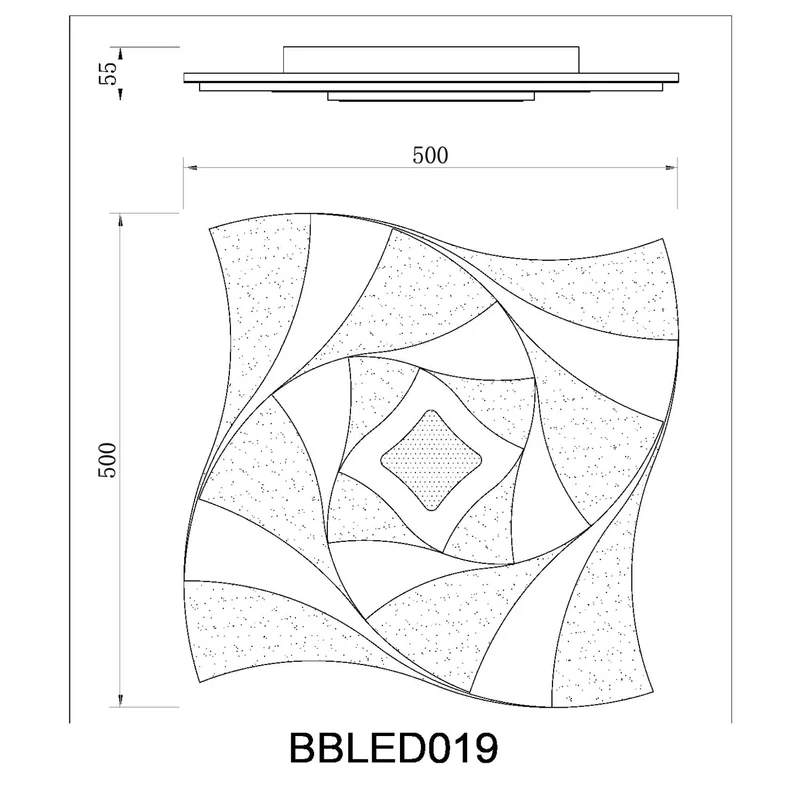 BUYBUY Lampadario LED 63W, Telecomando 2.4G, Luce Regolabile 5900lm BBLED019