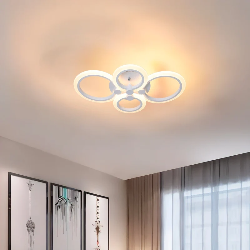 BUYBUY Lampadario LED 50W, Telecomando 2.4 G, Luce Regolabile 5500lm BBLED014