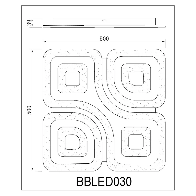 BUYBUY Lampadario LED 95W, Telecomando 2.4G, Luce Regolabile 6400lm BBLED030