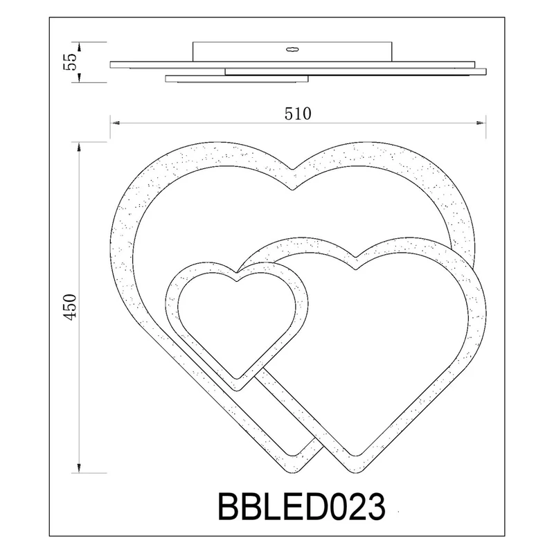 BUYBUY Lampadario LED 74W, Telecomando 2.4G, Luce Regolabile 4600lm BBLED023