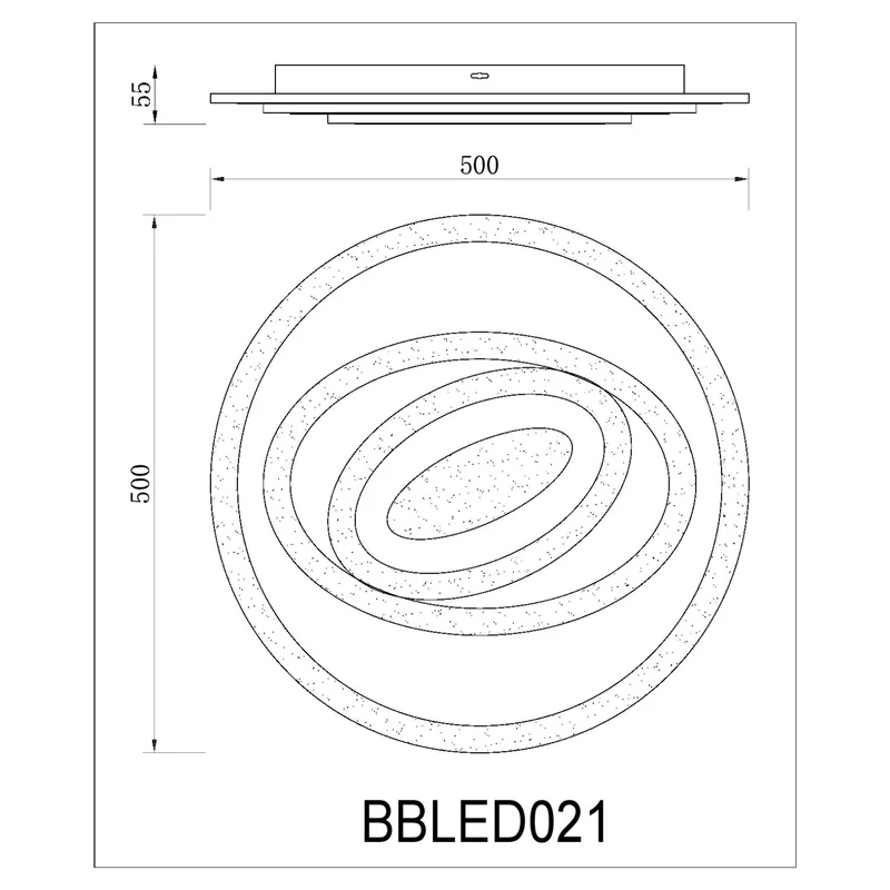 BUYBUY Lampadario LED 70W, Telecomando 2.4G, Luce Regolabile 5700lm BBLED021