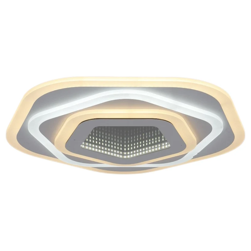 BUYBUY Lampadario LED 77W, Telecomando 2.4G, Luce Regolabile 5900lm BBLED018