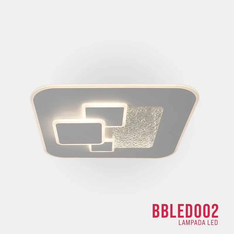 BUYBUY Lampadario LED 60W, Telecomando 2.4G, Luce Regolabile 2200lm BBLED002