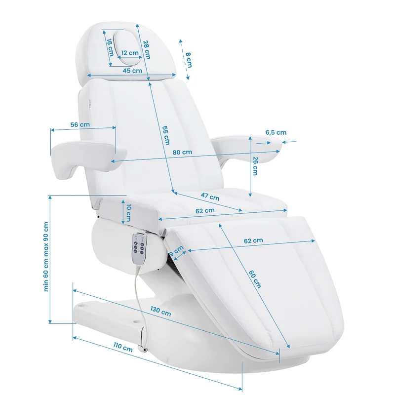 Poltrona elettrica - 3 motori | AZZURRO LUX (bianco) - new edition