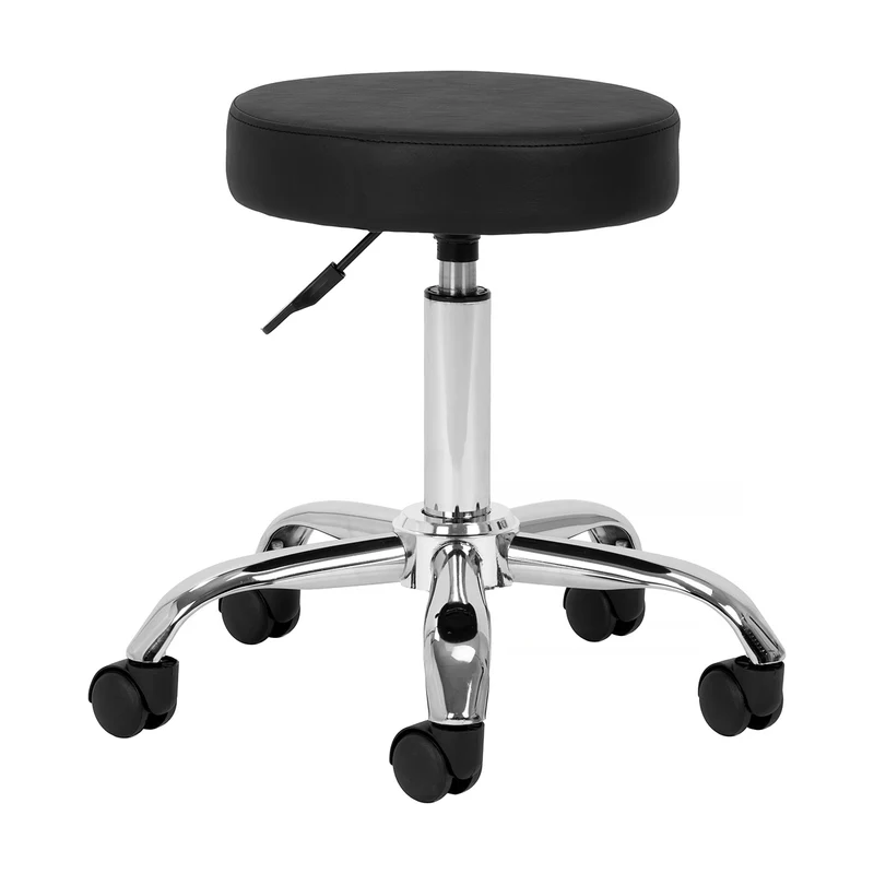 Sgabello girevole con ruote AM-310 (nero)