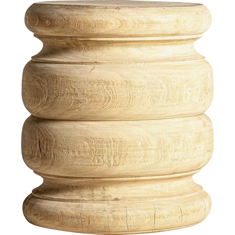 Pouff panca base legno teak