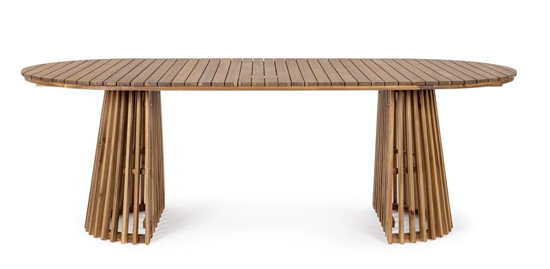 Tavolo "Rodano" in legno di acacia Ovale 220 cm per esterno ed interno