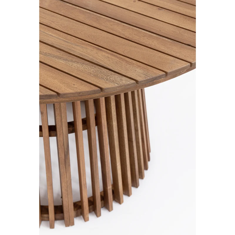 Tavolo "Rodano" in legno di acacia tondo Ø 120 cm per esterno ed interno