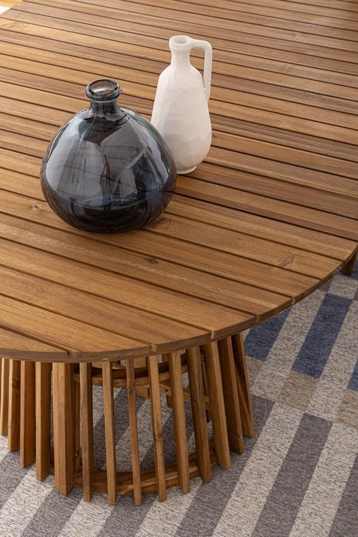 Tavolo "Rodano" in legno di acacia Ovale 220 cm per esterno ed interno