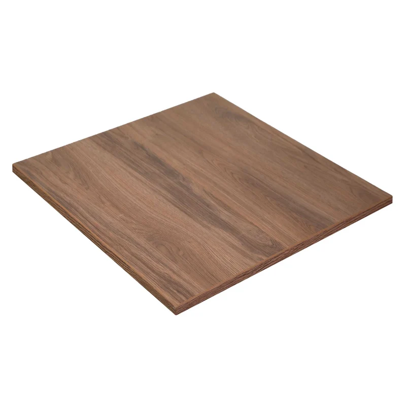 Tavolo "Trevor" componibile con struttura in acciaio e top in legno nobilitato per bar e ristoranti, da 72 cm