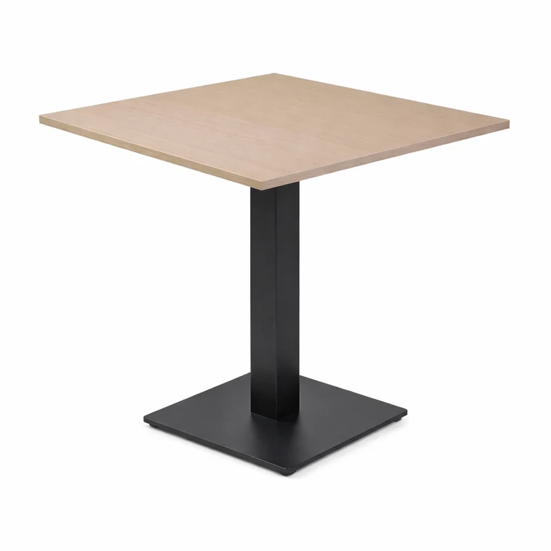 Tavolo "Trevor" componibile con struttura in acciaio e top in legno nobilitato per bar e ristoranti, da 72 cm