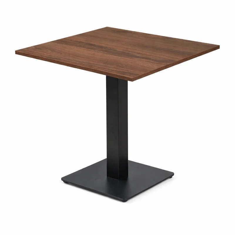Tavolo "Trevor" componibile con struttura in acciaio e top in legno nobilitato per bar e ristoranti, da 72 cm
