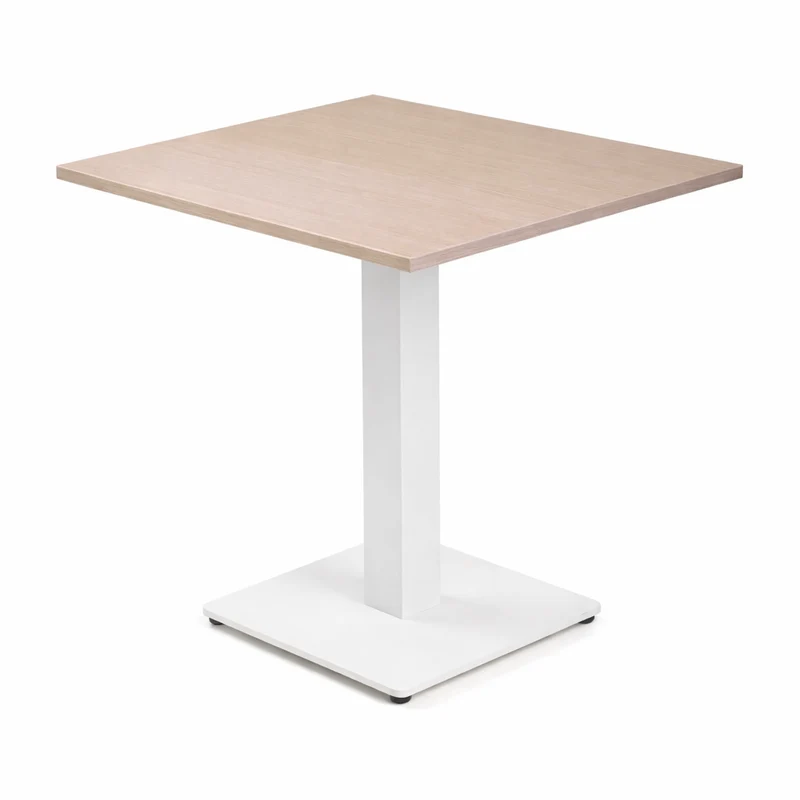 Tavolo "Trevor" componibile con struttura in acciaio e top in legno nobilitato per bar e ristoranti, da 72 cm