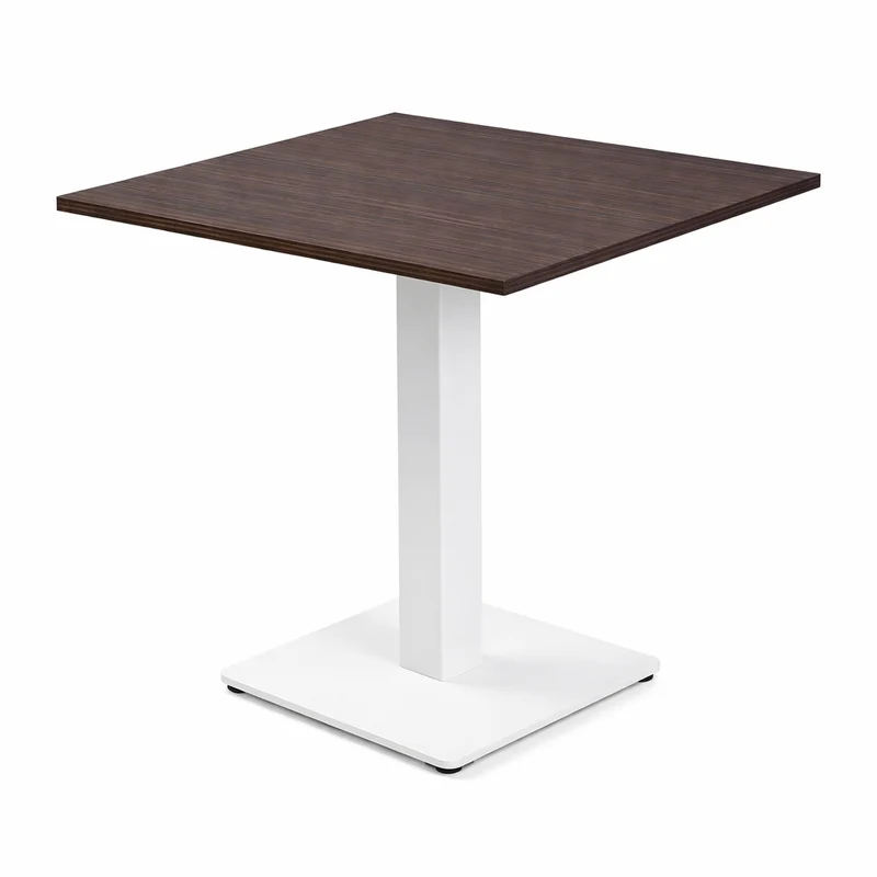 Tavolo "Trevor" componibile con struttura in acciaio e top in legno nobilitato per bar e ristoranti, da 72 cm