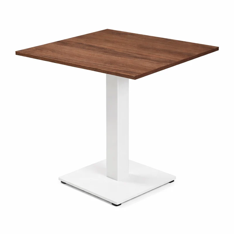 Tavolo "Trevor" componibile con struttura in acciaio e top in legno nobilitato per bar e ristoranti, da 72 cm