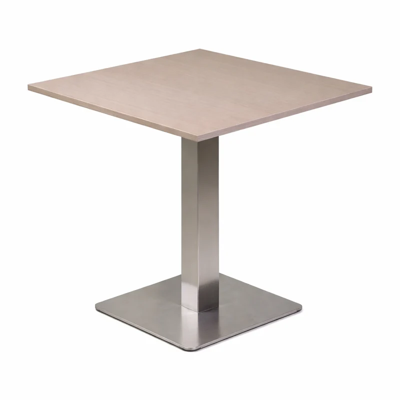 Tavolo "Trevor" componibile con struttura in acciaio e top in legno nobilitato per bar e ristoranti, da 72 cm