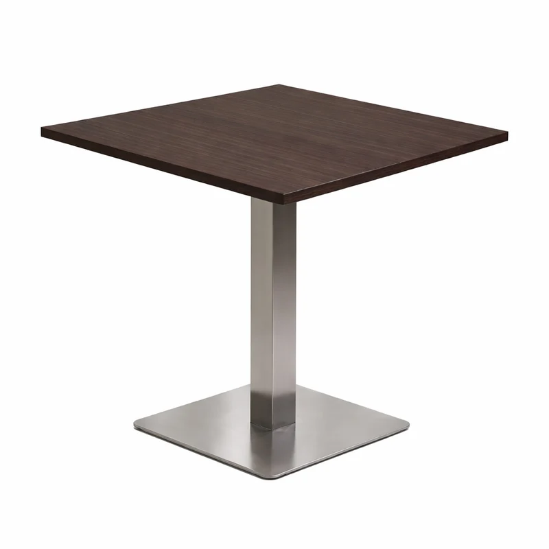 Tavolo "Trevor" componibile con struttura in acciaio e top in legno nobilitato per bar e ristoranti, da 72 cm