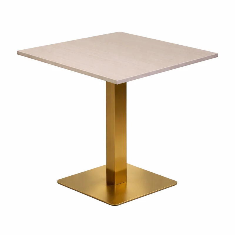 Tavolo "Trevor" componibile con struttura in acciaio e top in legno nobilitato per bar e ristoranti, da 72 cm