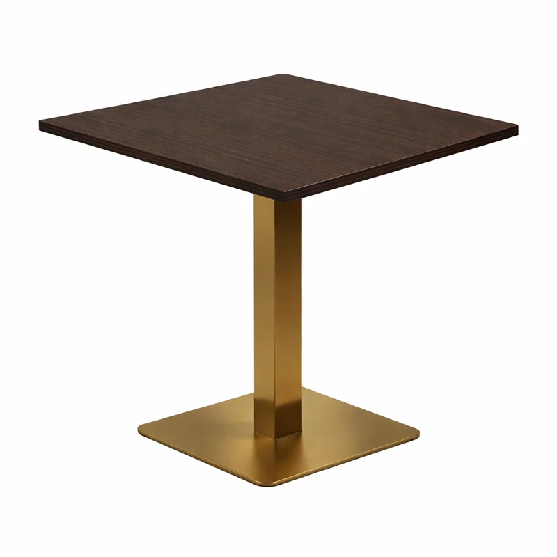 Tavolo "Trevor" componibile con struttura in acciaio e top in legno nobilitato per bar e ristoranti, da 72 cm
